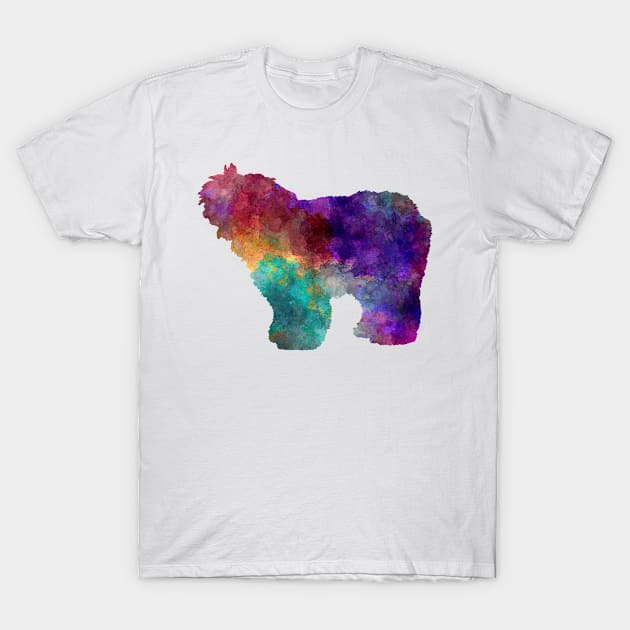 Old English Sheepdog Bobtail in watercolor T-Shirt by PaulrommerArt